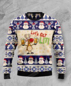 Beer Christmas Ugly Christmas Sweater, All Over Print Sweatshirt