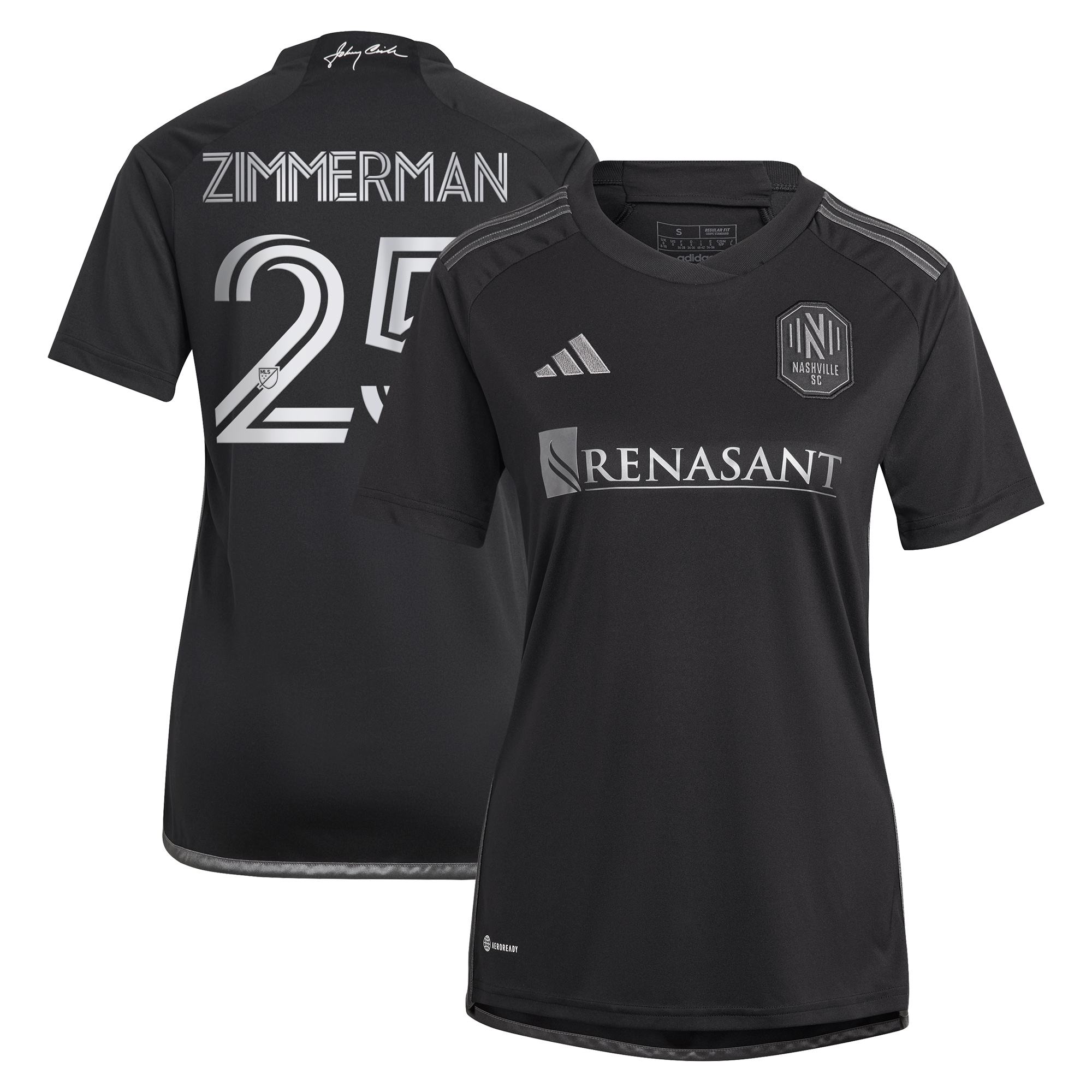 Walker Zimmerman Nashville SC Women's 2023 Man In Black Kit Replica Player Jersey – Black