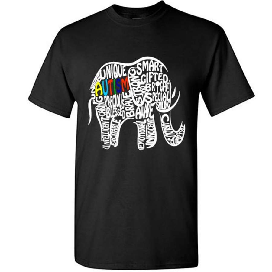 Autism Awareness Elephant – Gildan Short Sleeve Shirt