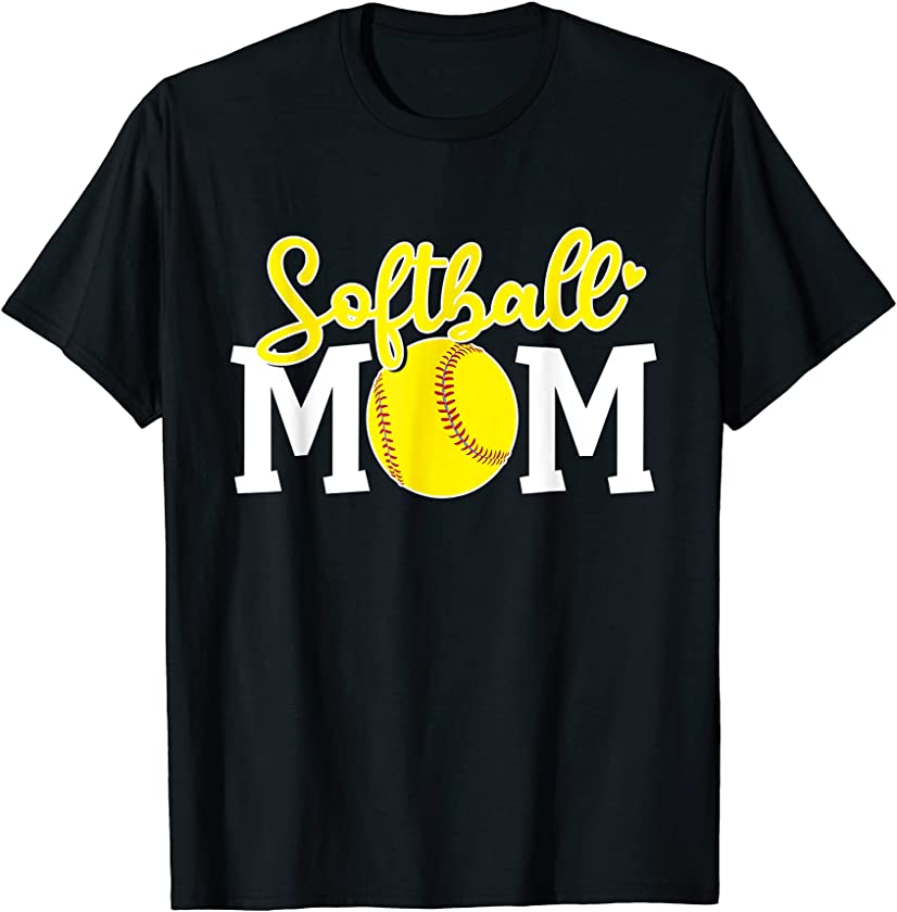 Softball Mom Cute Tshirt For Mother Love Softball T-Shirt