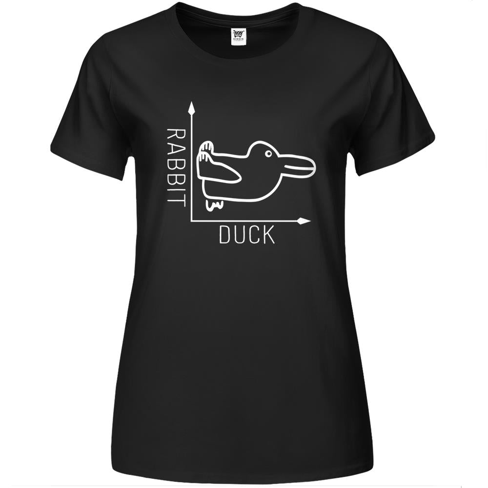 Wittgenstein Rabbit Duck Illusion Premium Womens T Shirts