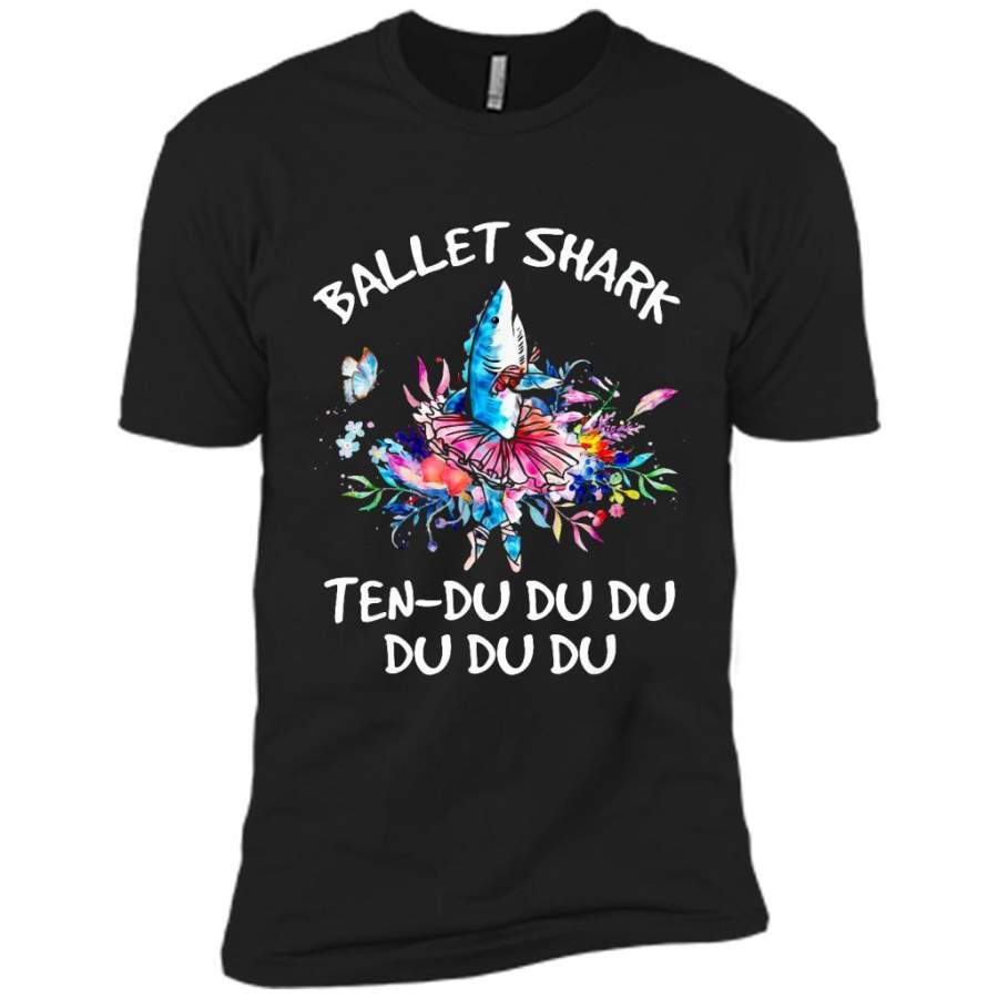 Ballet Shark Ten-Du Du Du Du – Canvas Unisex USA Shirt