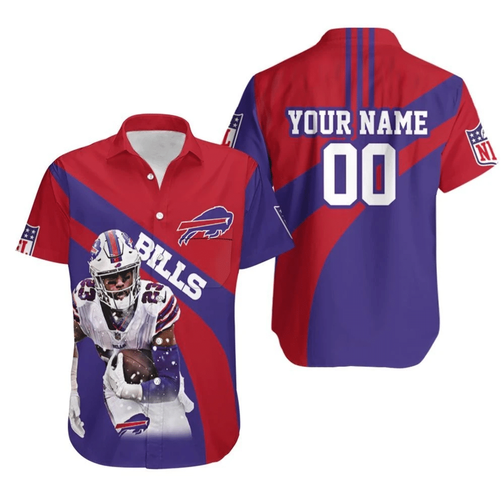 Buffalo Bills Number 23 Aaron Williams With Sign Personalized Hawaiian Shirt Beach Set