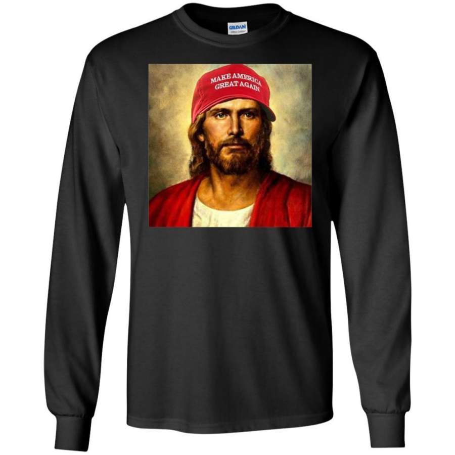 AGR Jesus Make American Great Again Shirt Long Sleeve