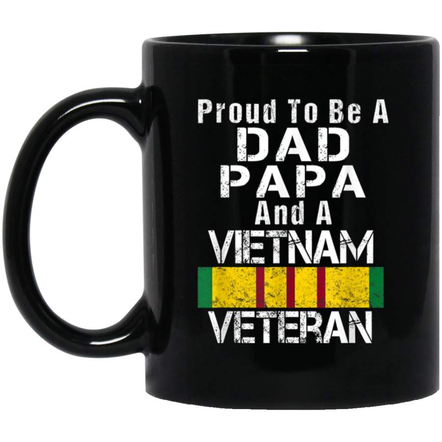 Mens Proud Dad Papa Vietnam Veteran Shirt Vintage Vet Mug