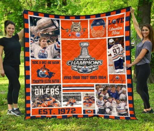 Edmonton Oilers 1 Quilt Blanket Bh92