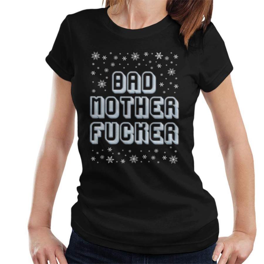 Bad Mother Fucker Pulp Fiction Christmas Women’s T-Shirt