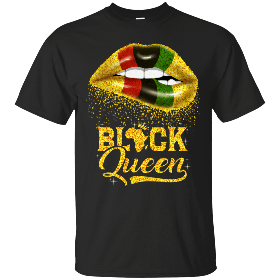 Black Queen Sexy Lips Greeklife T-Shirt