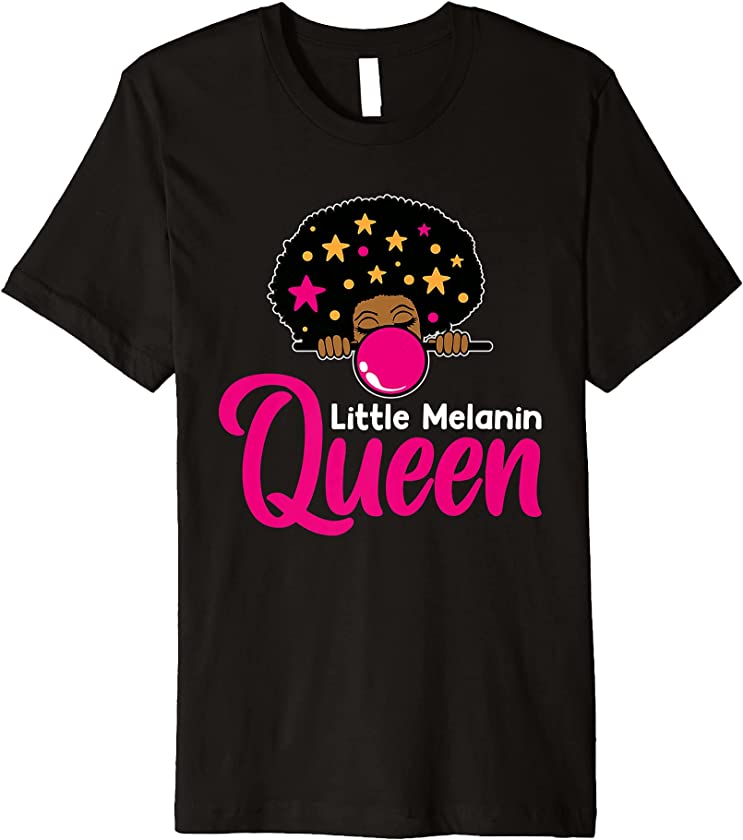 Black Melanin School Queen Black Queen Afro Melanin Premium T-Shirt