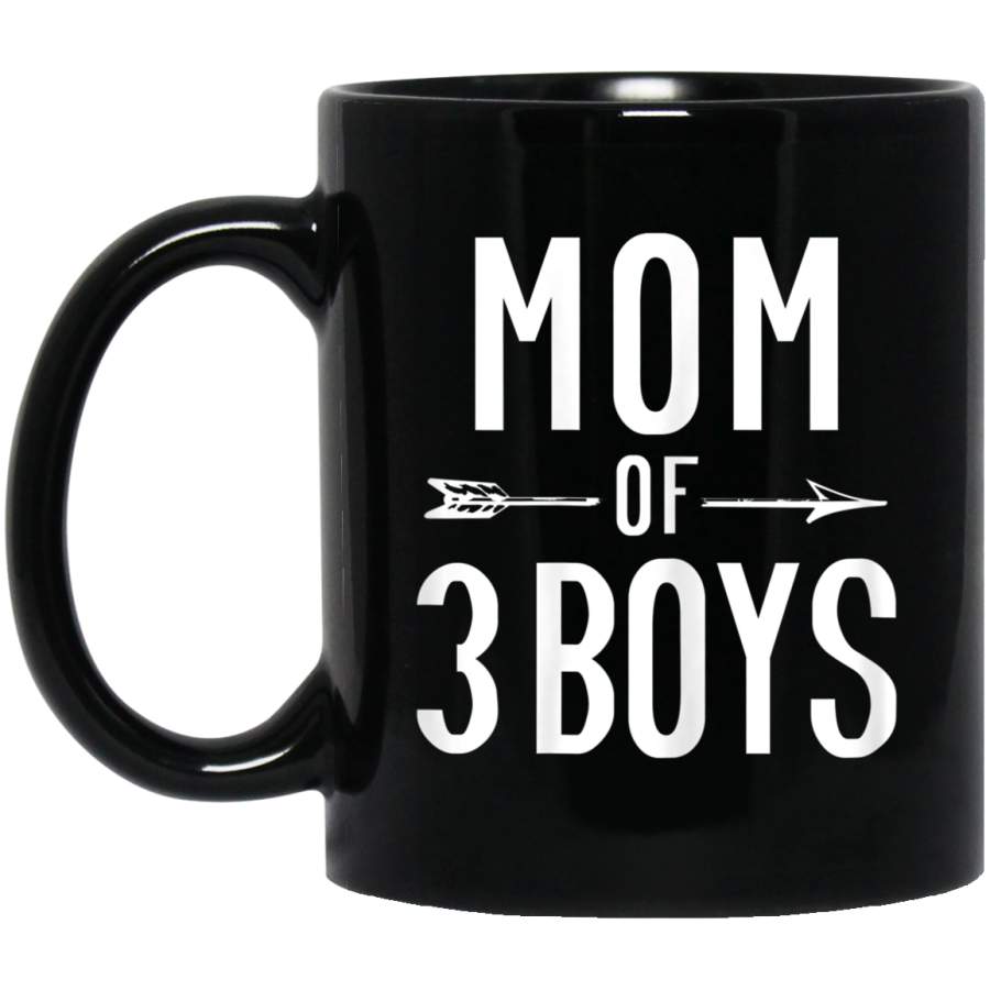 W Mom Of 3 Boys – Funny Cute Mothers Day Gift For Mom 11oz 15oz Black Mug Happy Easter Day Funny Colors Eggs Bunny Ears Peeps Cute