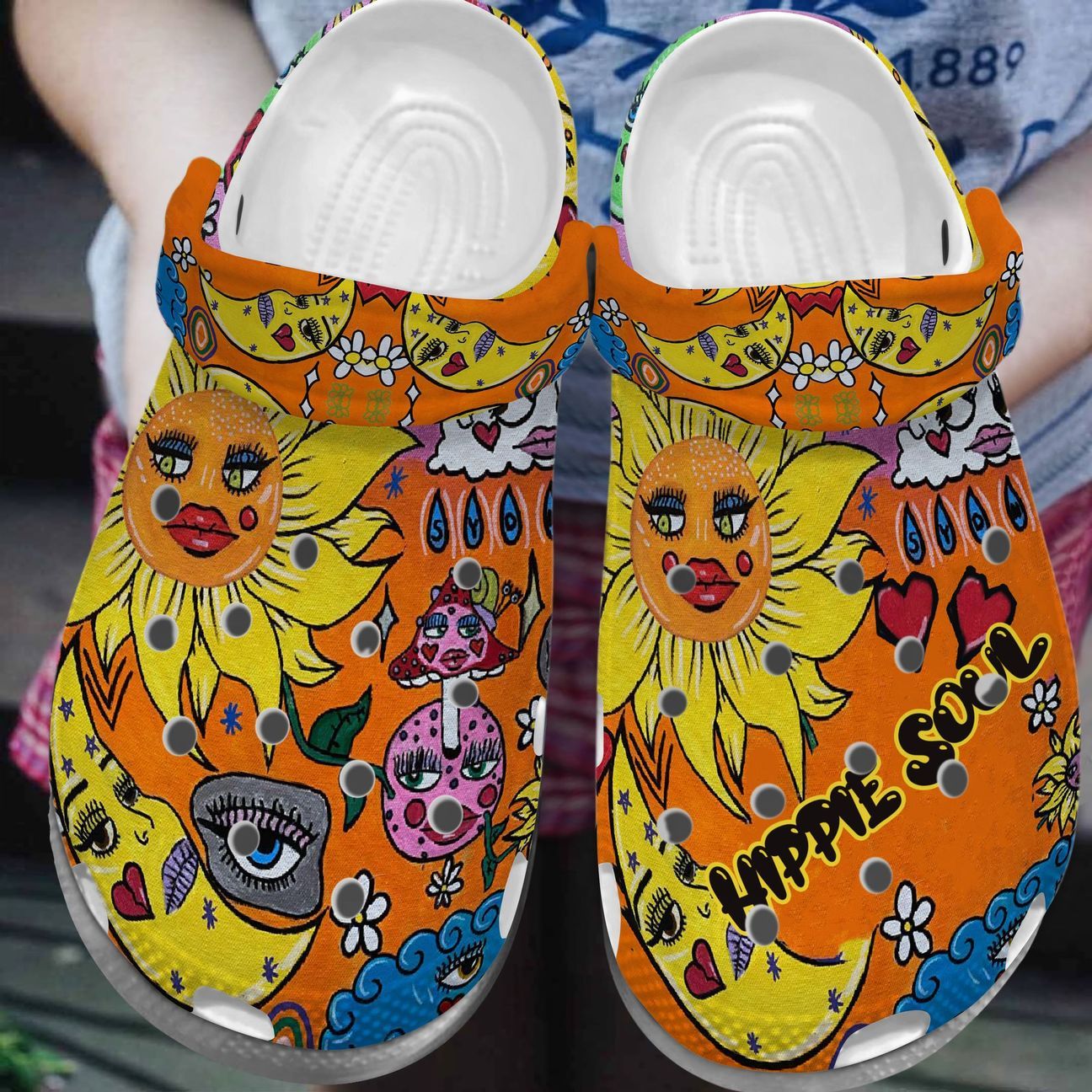 Hippie Personalized Clog, Custom Name, Text, Color, Number Fashion Style For Women, Men, Kid, Print 3D My Hippie Soul