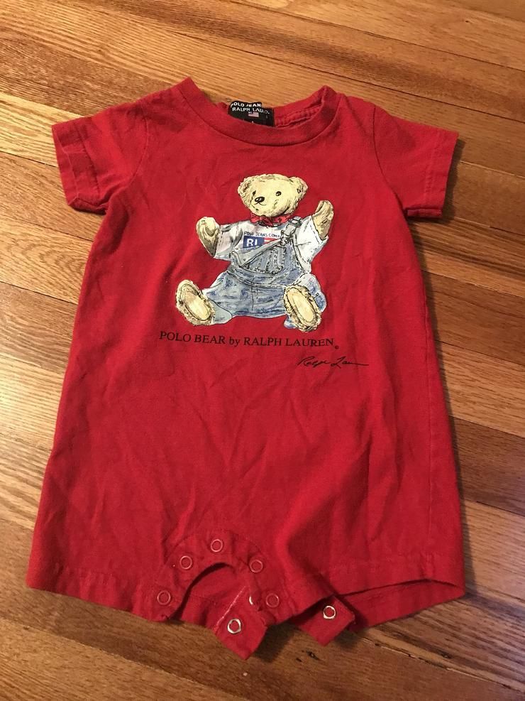 90S Polo Bear By Ralph Lauren Vintage Baby Onesie Cute Children Streetwear Christmas Gift Snow Beach Chaps Nasa Shirt