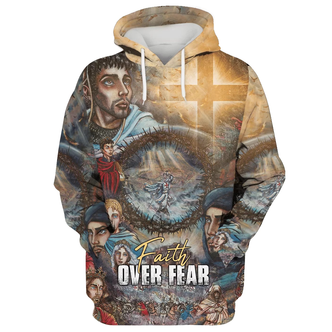 Faith Over Fear 1 Hoodie  Men & Women Christian Hoodie  3D Printed Hoodie