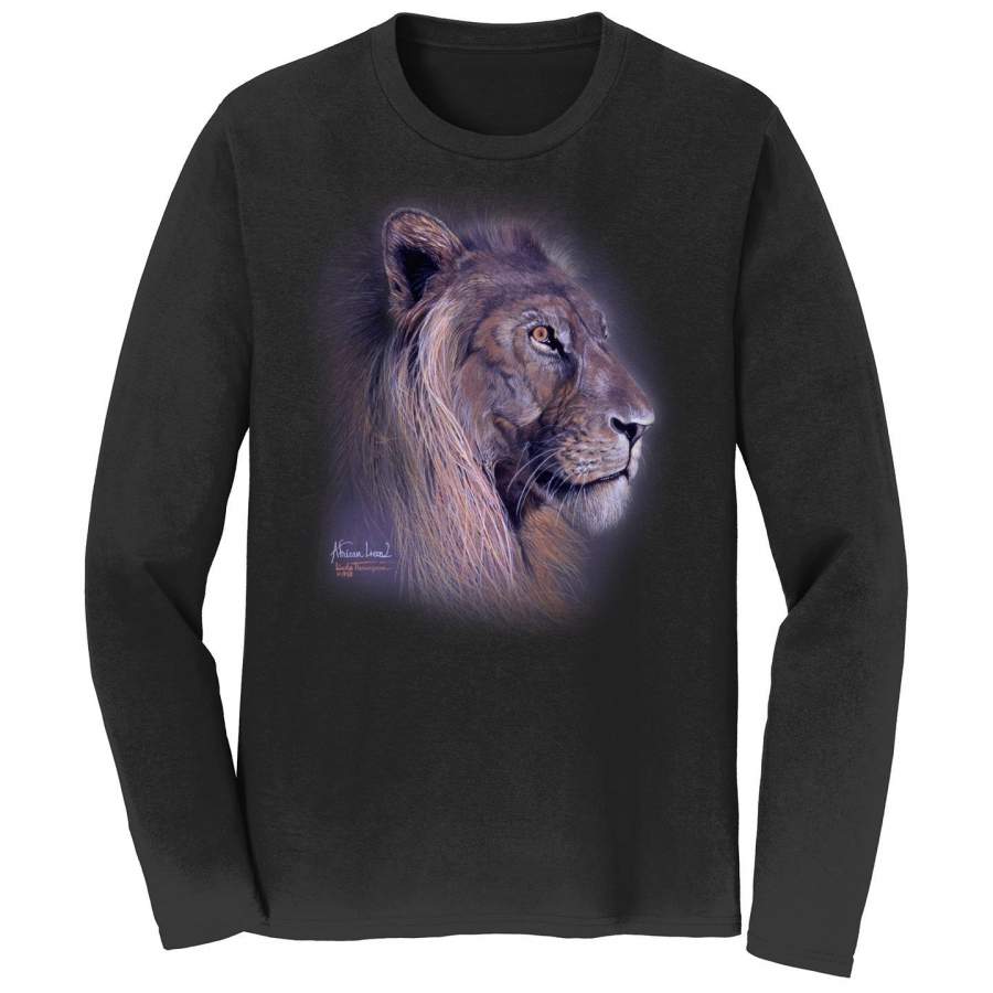 African Lion – Adult Unisex Long Sleeve T-Shirt