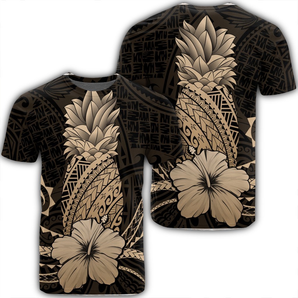 Hawaiian Polynesian Pineapple Hibiscus Gold Ah Ha88039