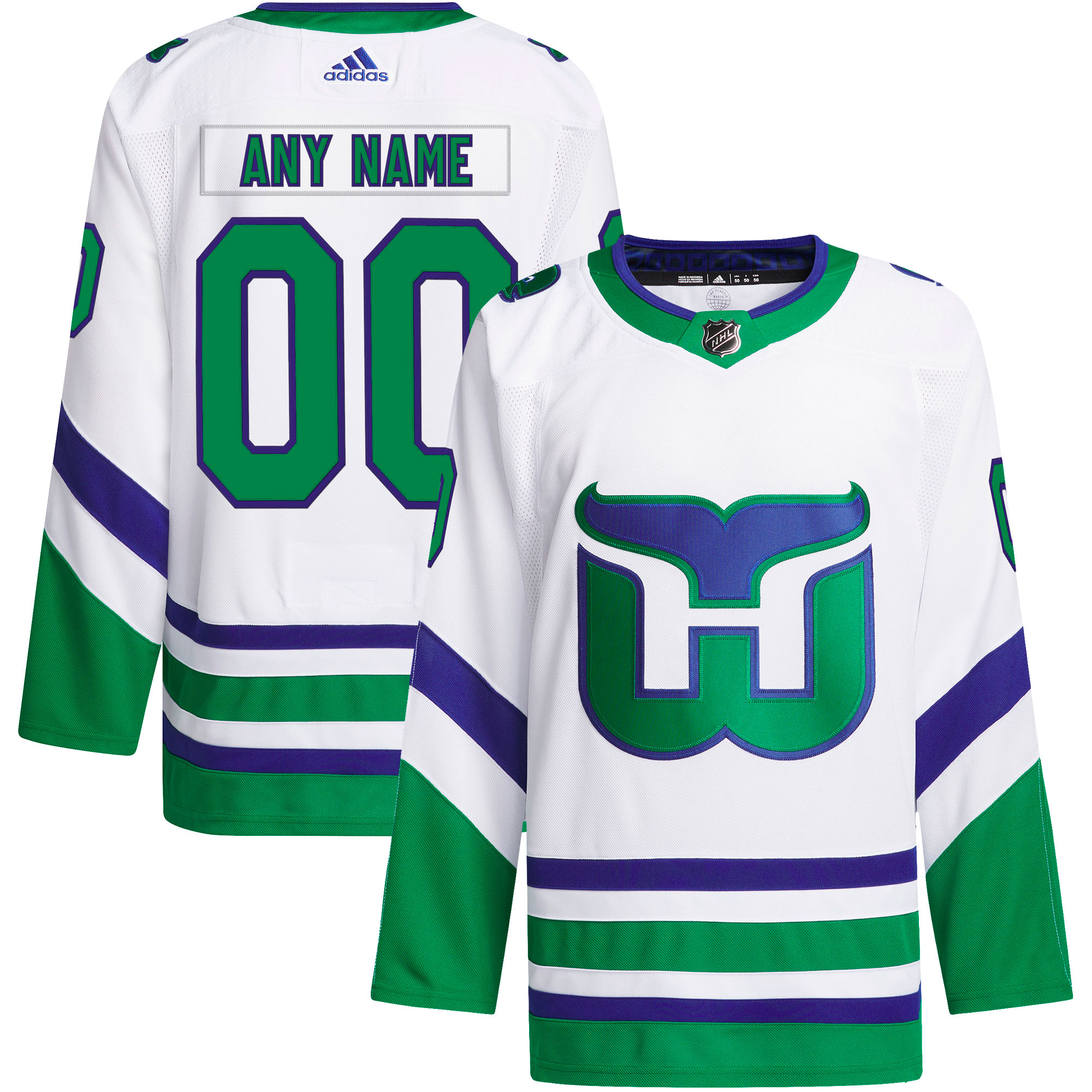 Carolina Hurricanes  Primegreen Authentic Custom Jersey – White