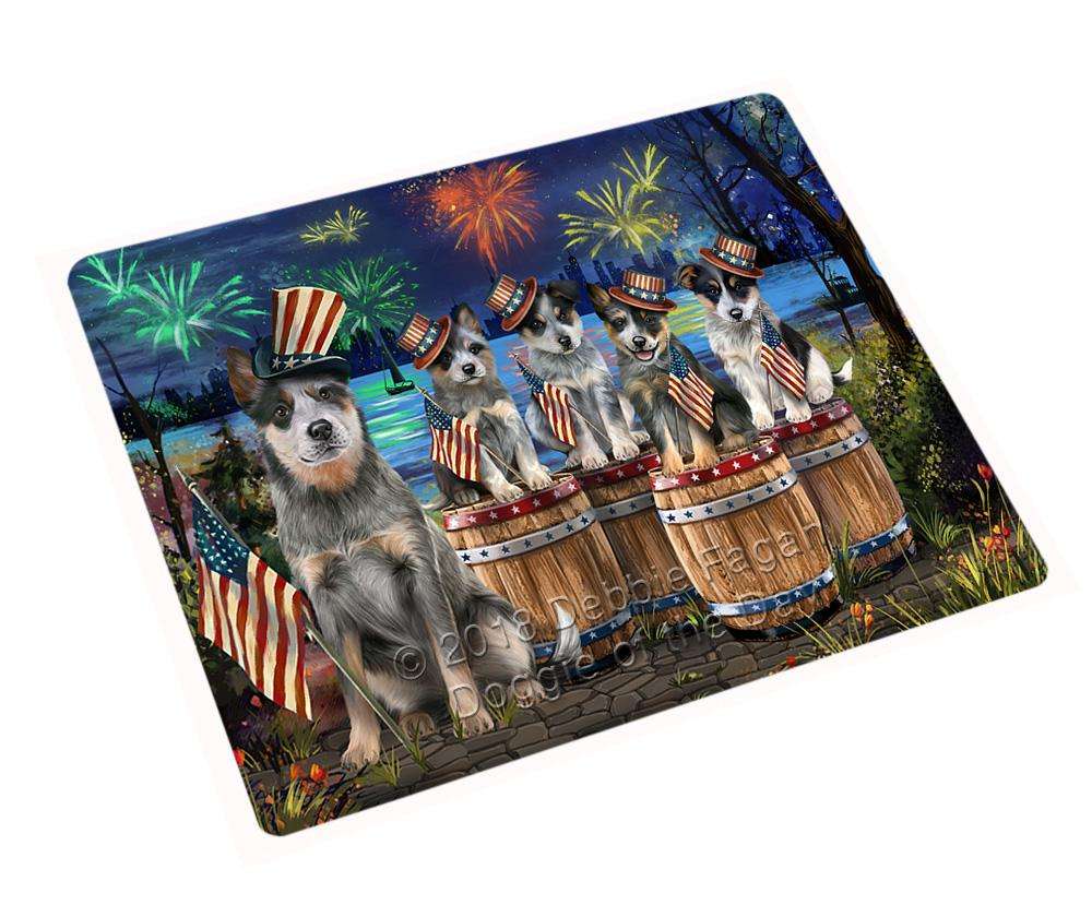 4Th Of July Independence Day Fireworks Blue Heelers At The Lake Blanket Blnkt75234