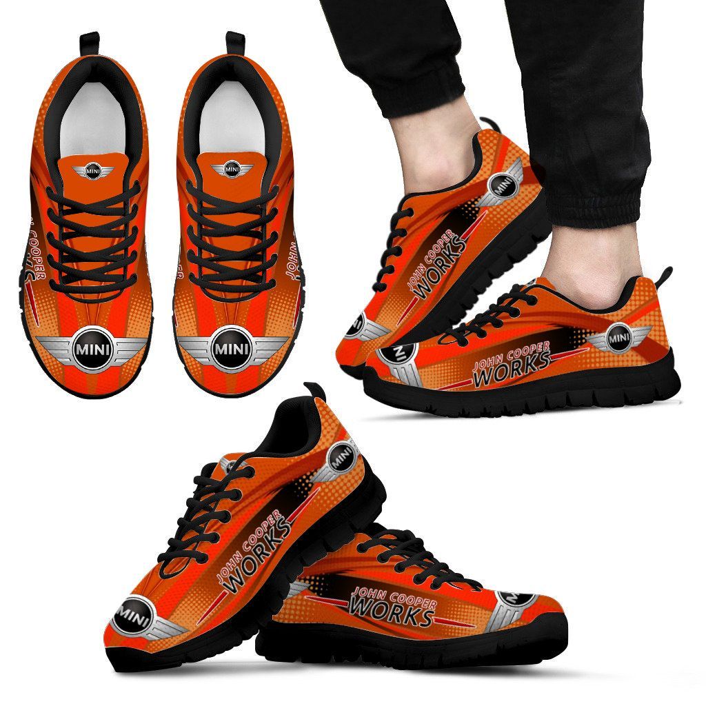 3D Printed Mini John Cooper Works LPH-HT Sneakers For Men & Women Ver2 (Orange) Barkingtees Fashion