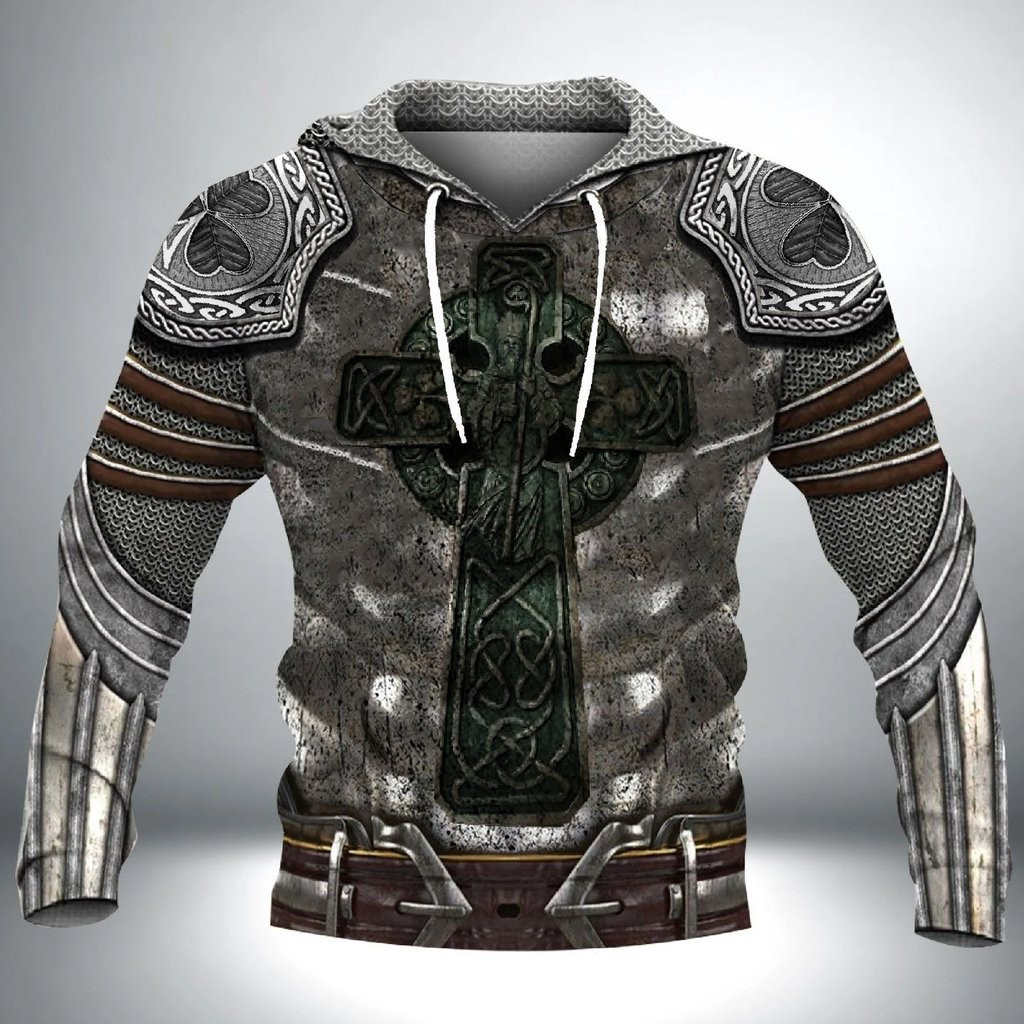 Irish Armor Knight Warrior Chainmail 3D All Over Printed Shirts For Men And Women