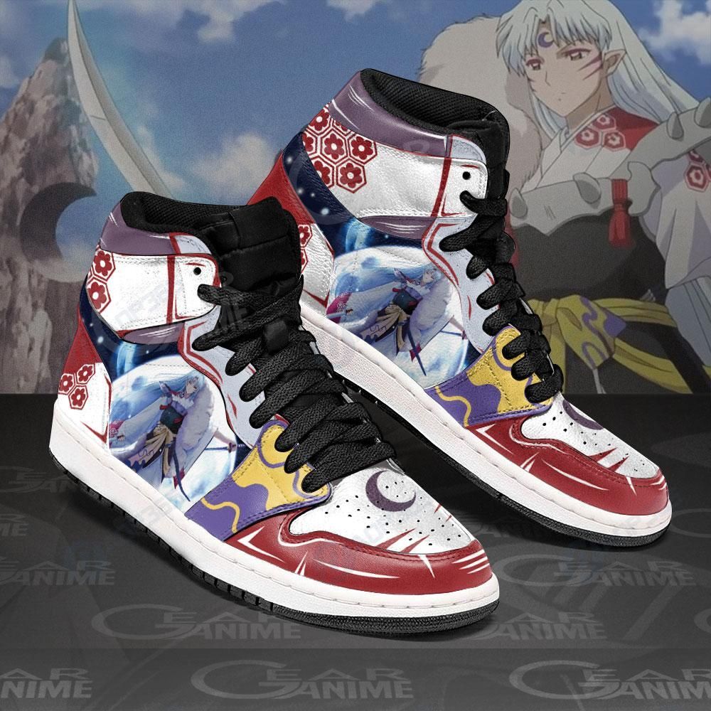 Sesshomaru Sneakers Inuyasha Anime Shoes Air Jordan 13 Shoes Hajd2403464