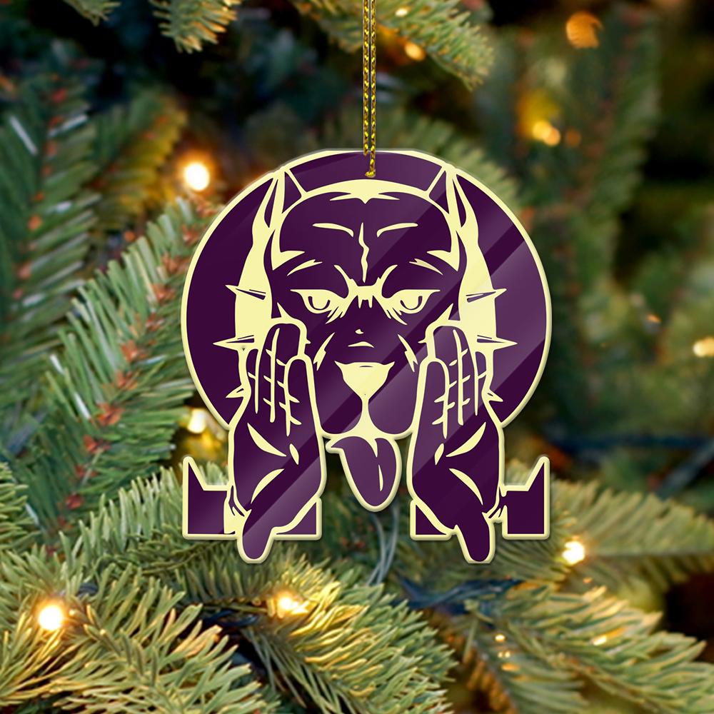 Wonderprint Ornament – Bulldog Que Omega Psi Phi Ver2 Shape Acrylic Ornament Lt10