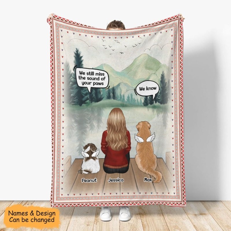 Human And Dog Conversation Pesonalized Memorial Blanket