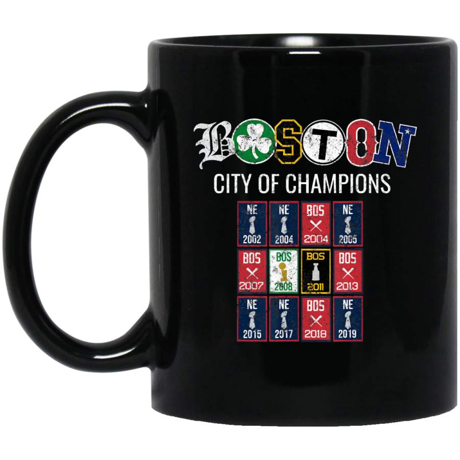 Vintage New England Boston Championship Sports Banner Coffee Mug