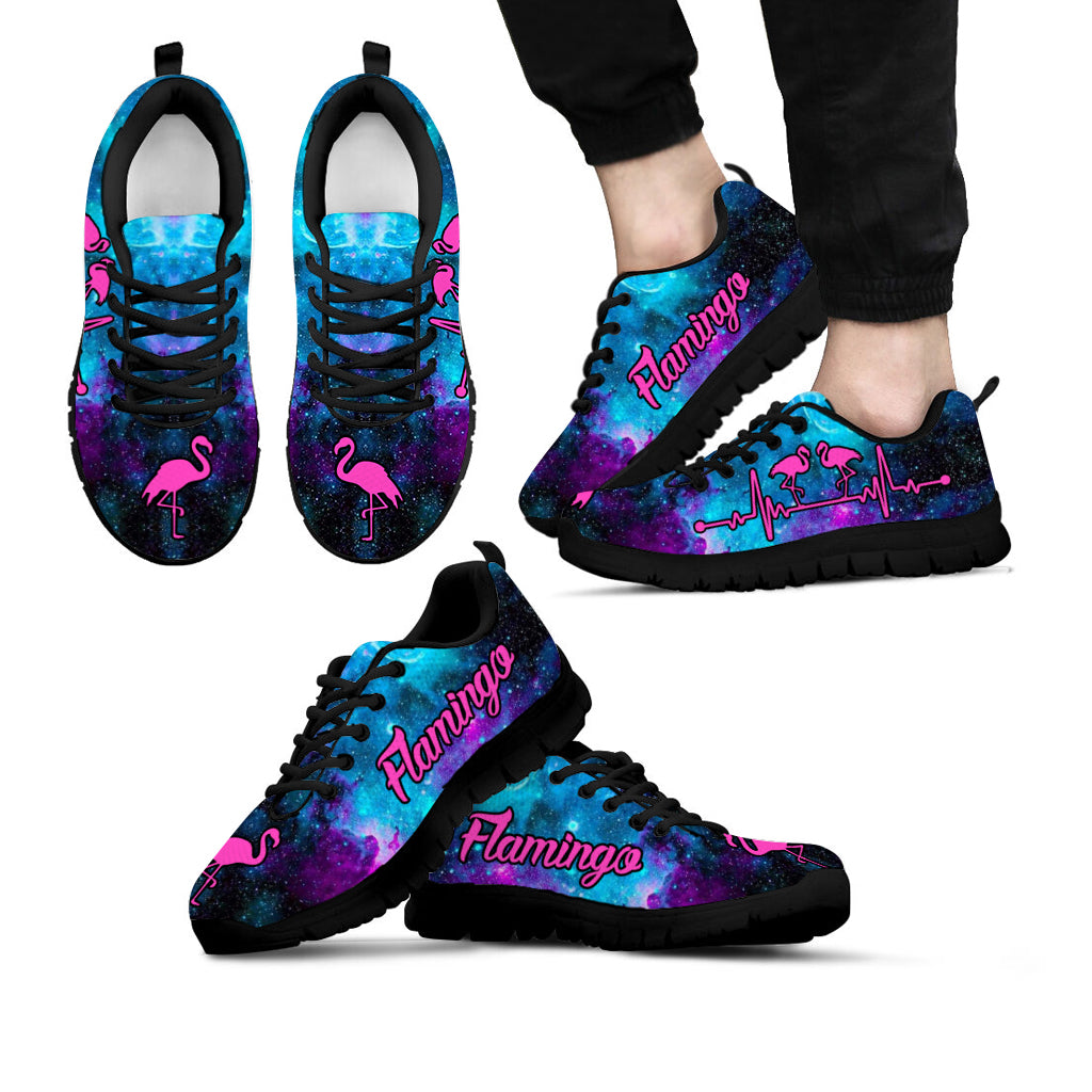 Likehiki Shoes For Men And Women Flamingo Galaxy Heartbeat Sneaker Multiple Size Print Tennis Shoes