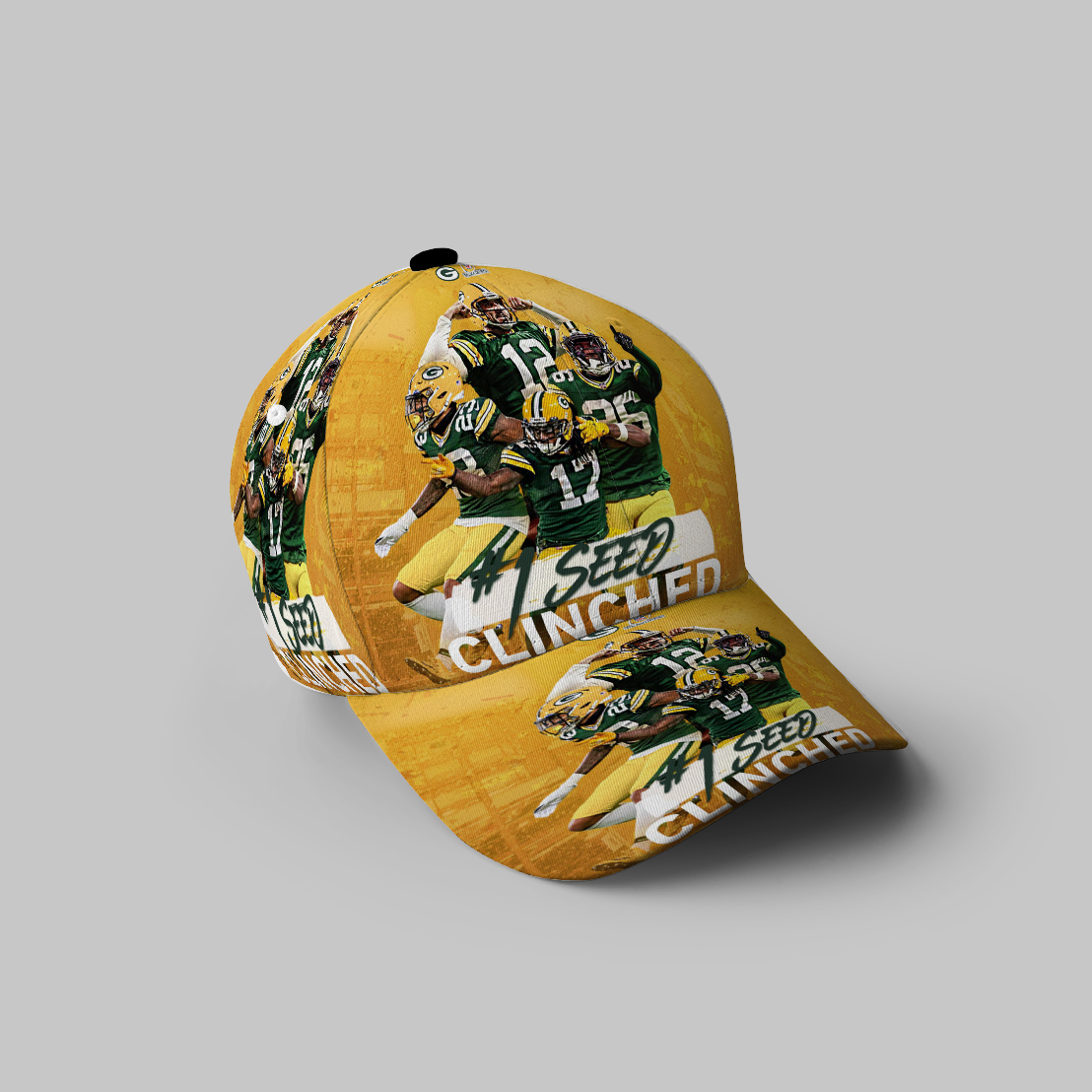 Green Bay Packers No1 Seed 3D Printing Baseball Cap Classic Hat