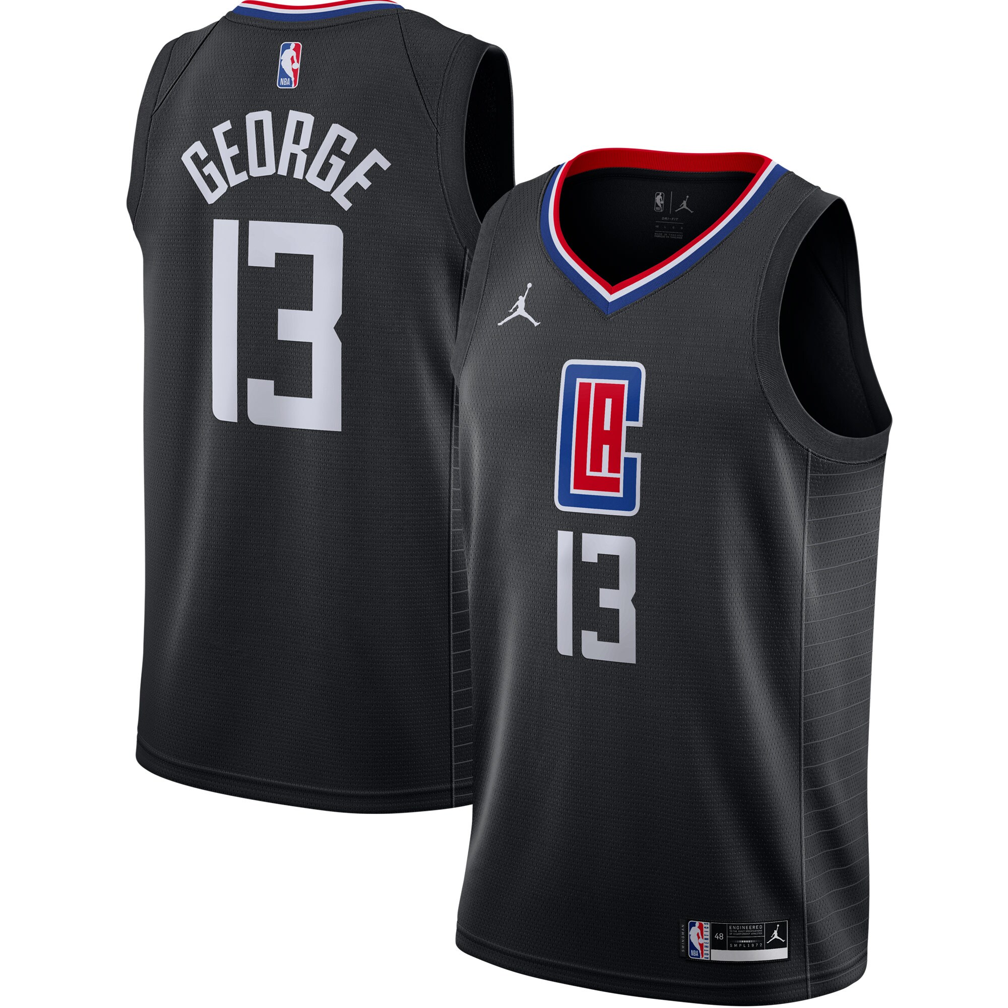 Paul George LA Clippers Jordan Brand 2020/21 Swingman Jersey – Statement Edition – Black