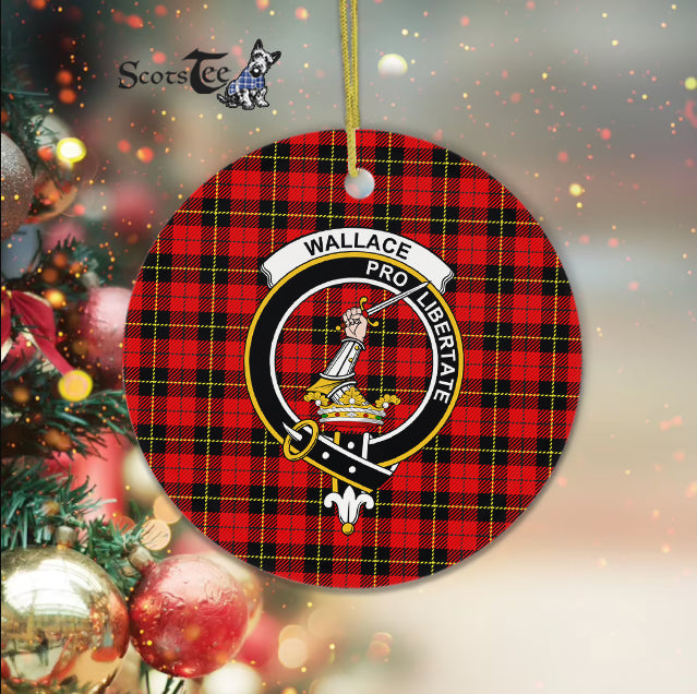 Wallace Scottish Clan Plaid Ornament Gift. Christmas Tree Ornament Wallace Clan Tartan Ornament Great Christmas Ornaments Gift