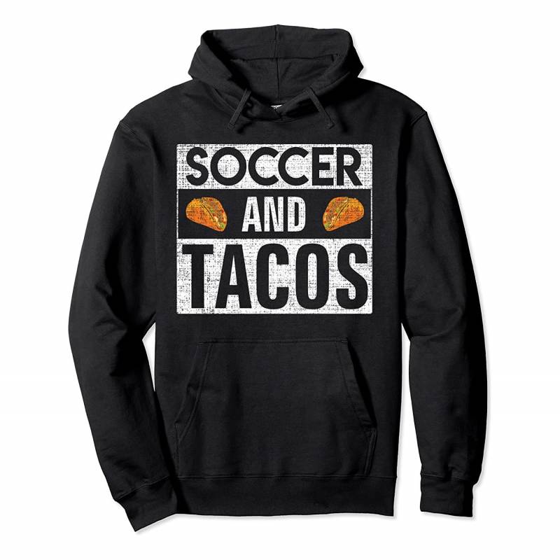 Vintage Soccer and Tacos Funny Football Cool Gift Pullover Hoodie, T-Shirt, Sweatshirt