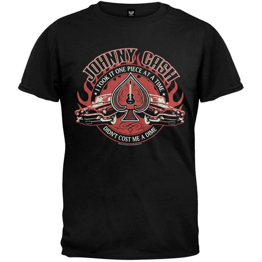 Johnny Cash Mens One Piece At A Time Short Sleeve T-shirt