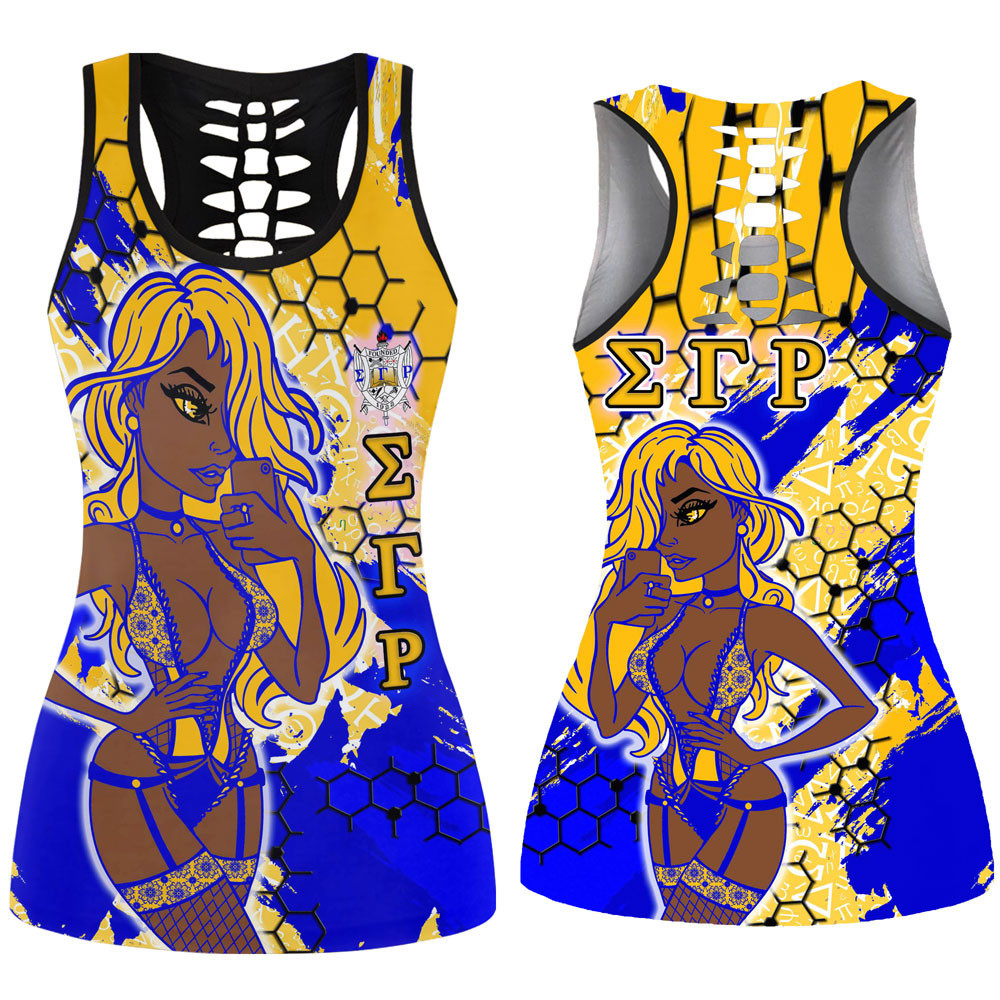 Clothing – Africa Zone Clothing – Sigma Gamma Rho Sorority Special Girl Hollow Tank Top A35