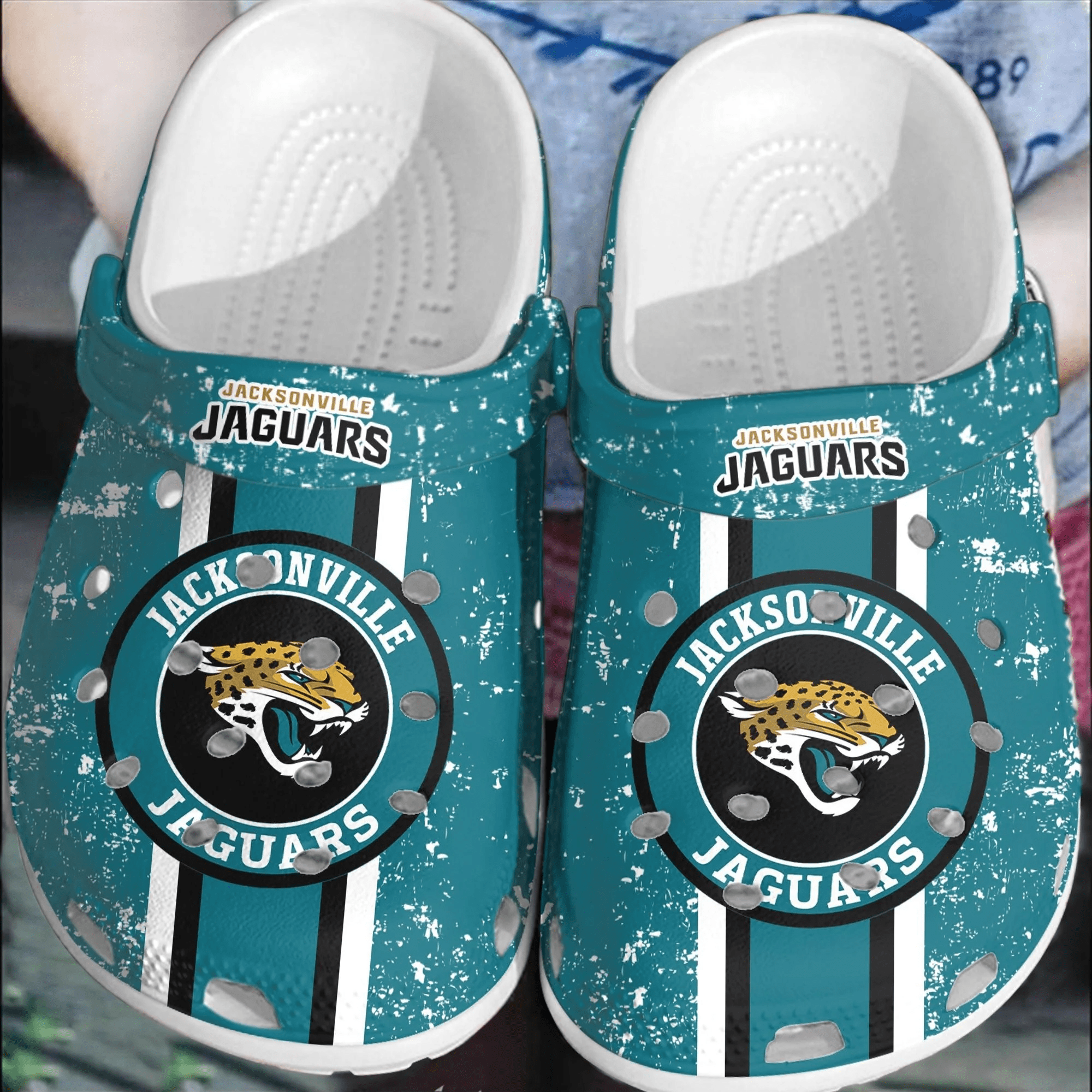 NFL Jacksonville Jaguars Football Clogs Shoes Comfortable Crocband Crocss For Men Women