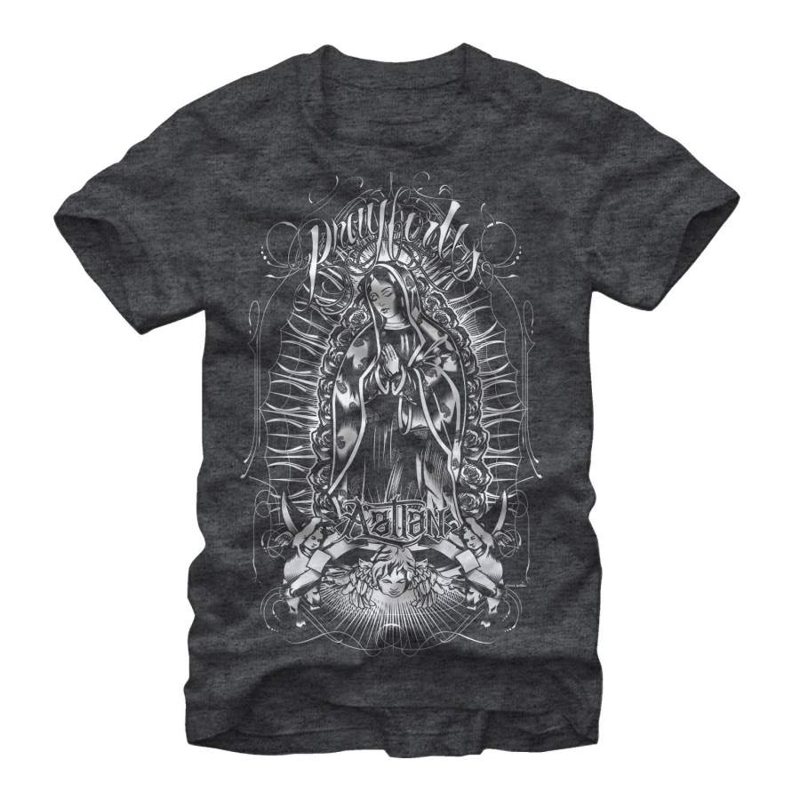 Aztlan Men’s Ruegue Para Nosostros  T Shirt Charcoal Heather S