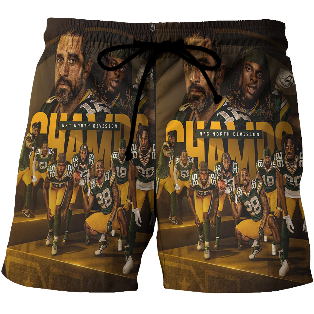 Green Bay Packers Player Team V7 3D All Over Print Summer Beach Hawaiian Short