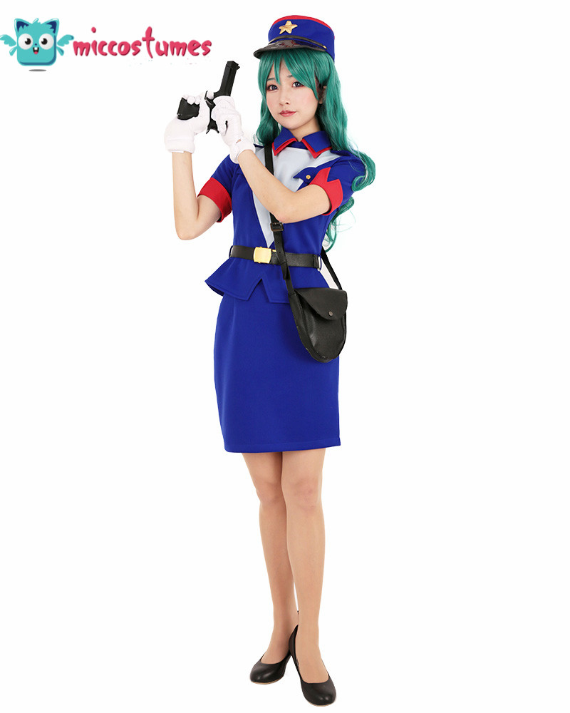 Women’s Officer Cosplay Costume Dress Uniform with Hat and Bag for Women Halloween Cosplay Costume alx