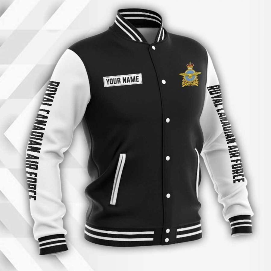 Custom Name Royal Canadian Air Force Baseball Jacket Hoodie