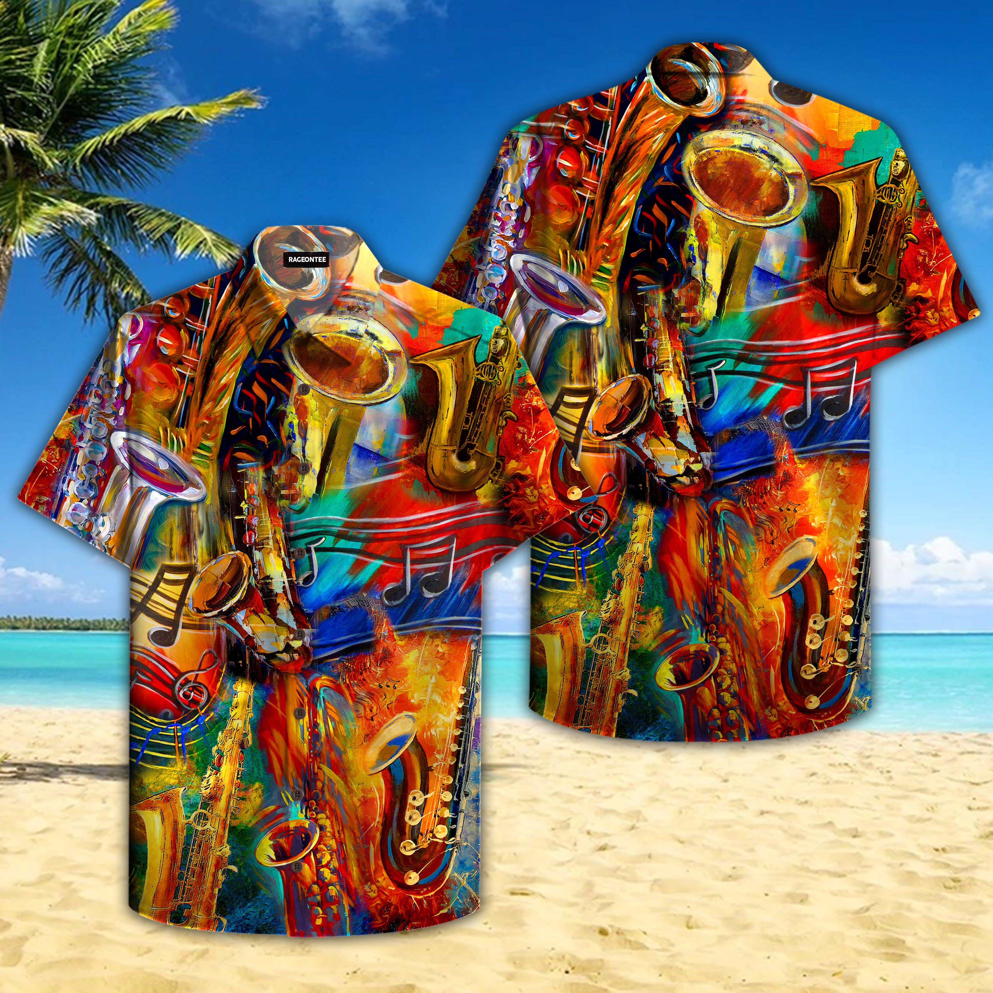 Colorful Saxophone Music Hawaii Shirt Unisex Adult Ha30405