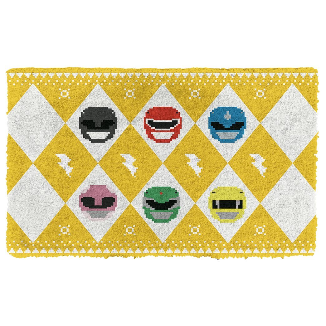 Gearhumans  Gearhuman 3D MIGHTY MORPHIN Power Ranger Yellow Ugly Doormat