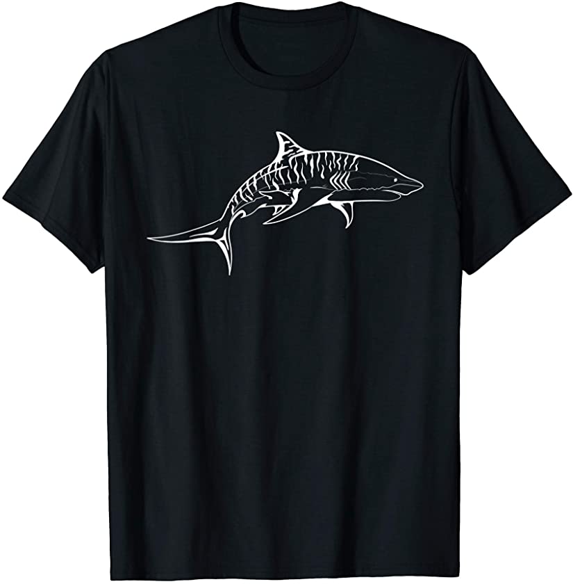 Tiger Shark Sketch Cool Shark T-Shirt