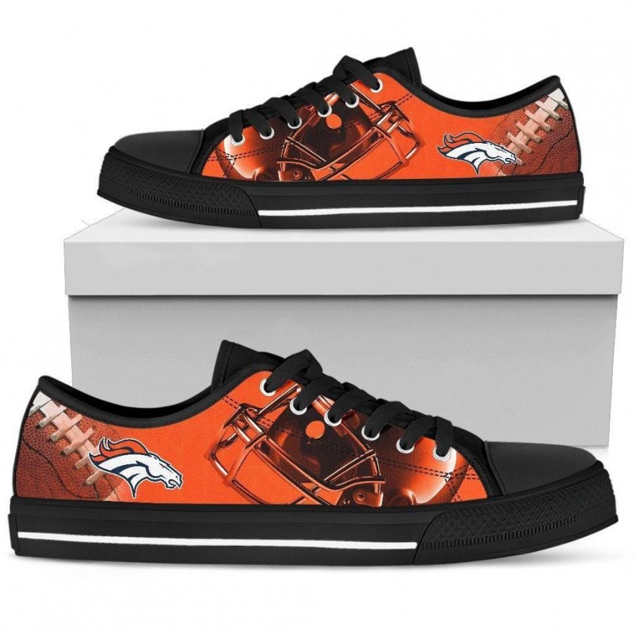 Artistic Scratch Of Denver Broncos Low Top Shoes