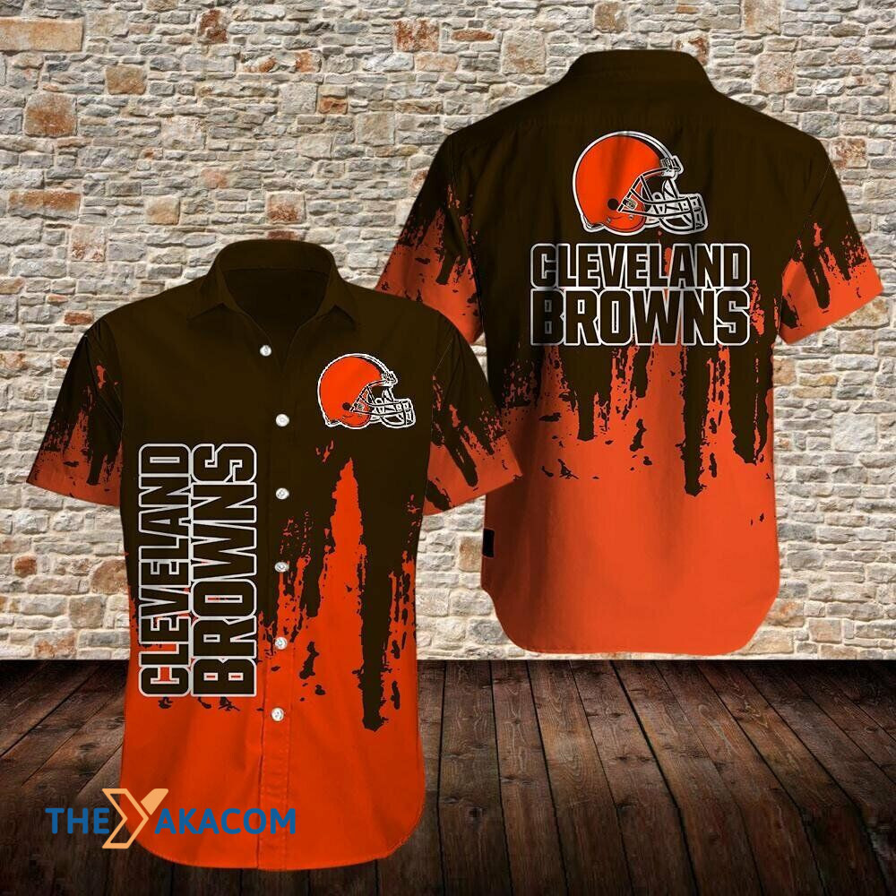 Cleveland Browns Two Tone Gift For Fan Nfl Short Sleeve Hawaii Shirt Ha59068