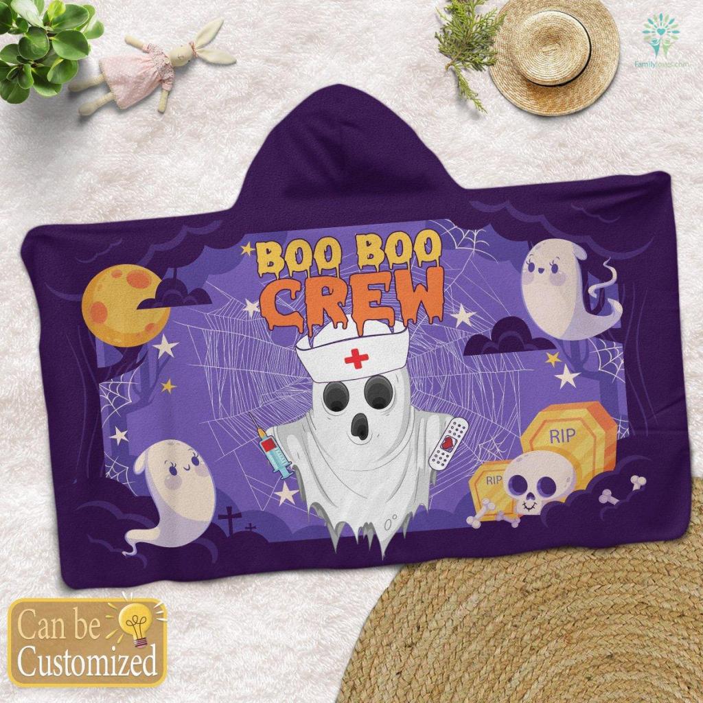 Boo Boo Crew Halloween Hooded Blanket