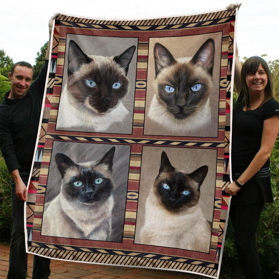 Siamese Cat  Blanket Design Cat Print Blanket Cats Gifts Painting