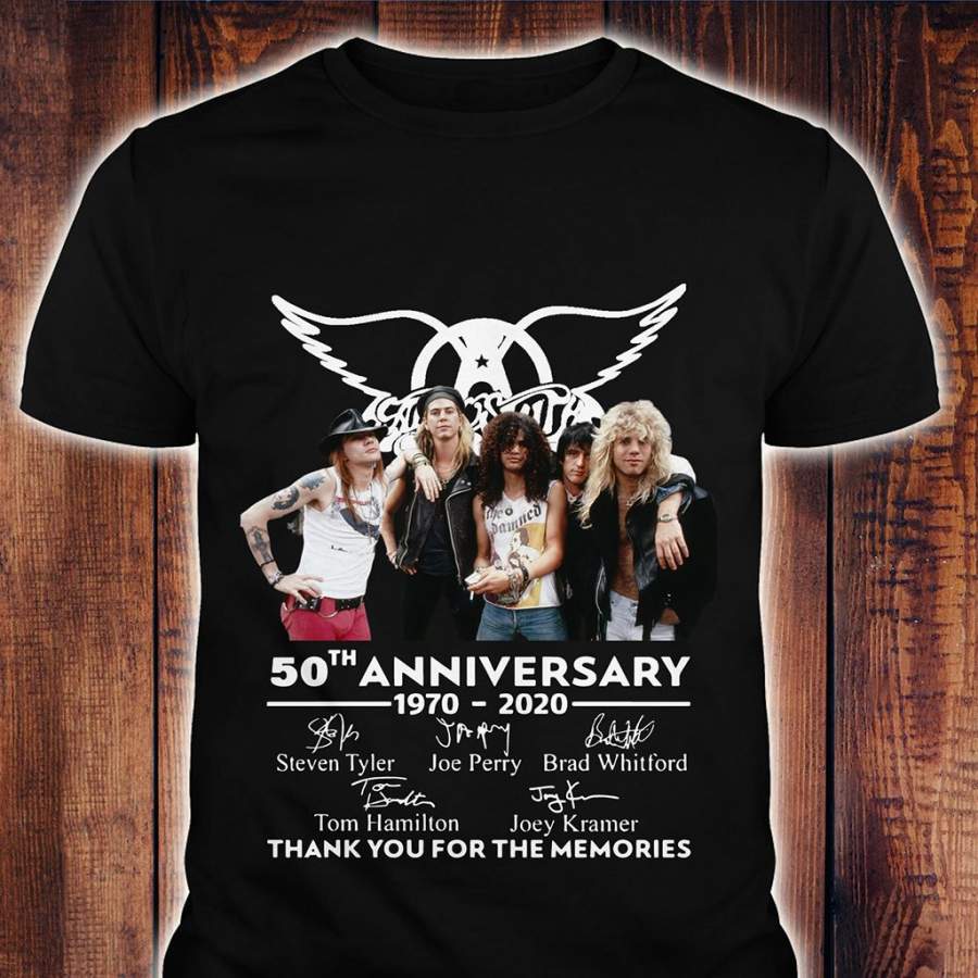 Aerosmith Shirt 50th Anniversary 1970 2020 Shirt