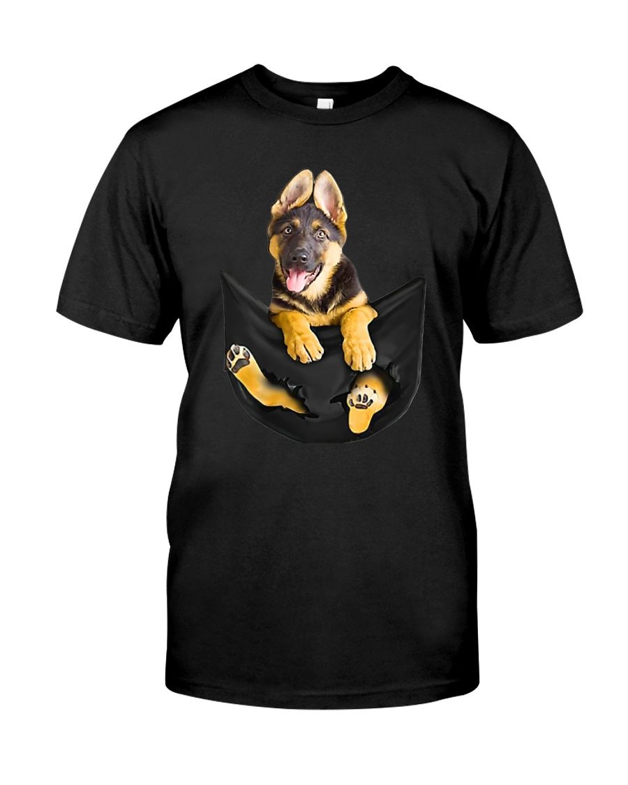 Pocket German Shepherd Puppy Funny Dog Lover – Gifts For Dog Lovers Unisex T-shirt