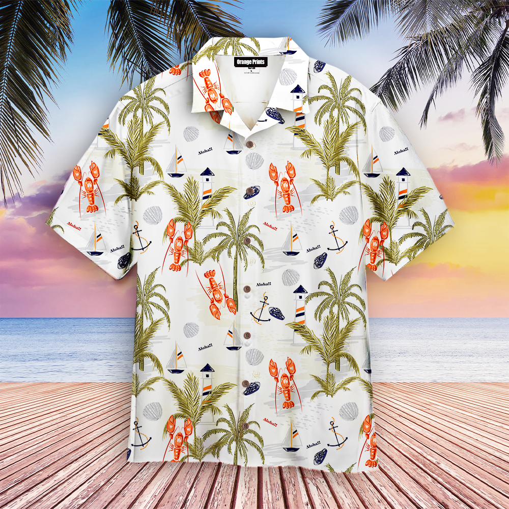 Tropical Lobster Aloha Hawaiian Shirt For Men And Women