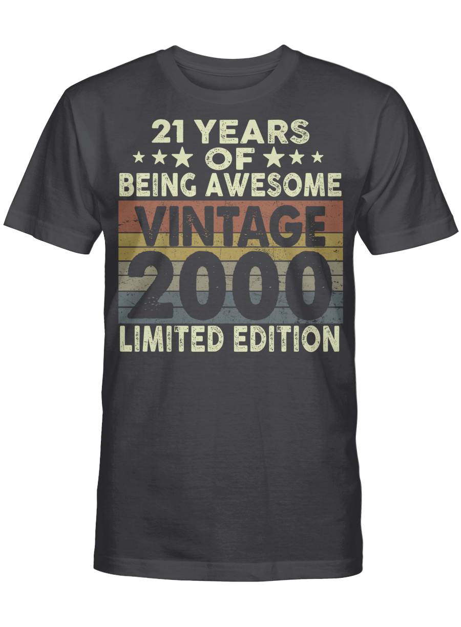 Buy 21 Years Of Being Awesome Vintage 1981 Limited Edition 21st Birthday Gifts Shirt